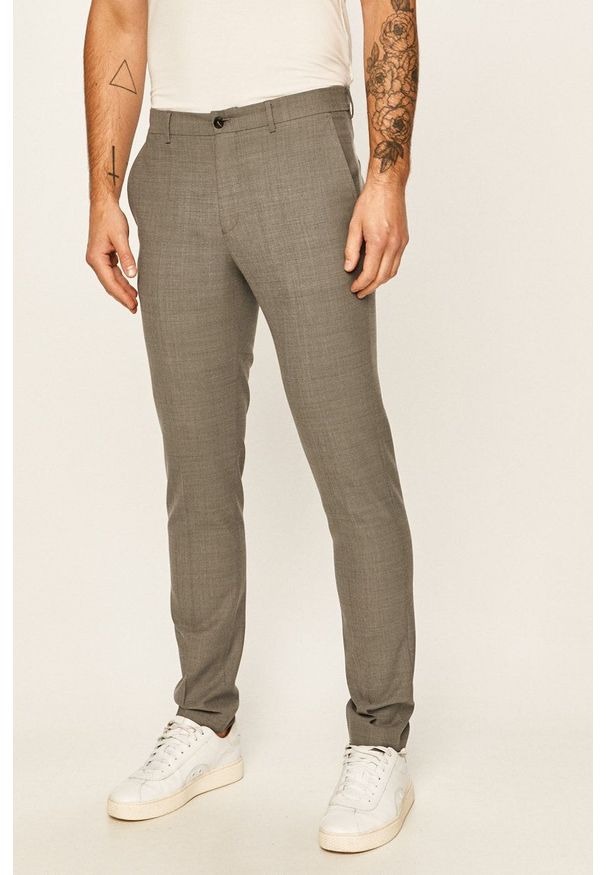 Premium by Jack&Jones - Spodnie 12141112. Kolor: szary. Materiał: tkanina