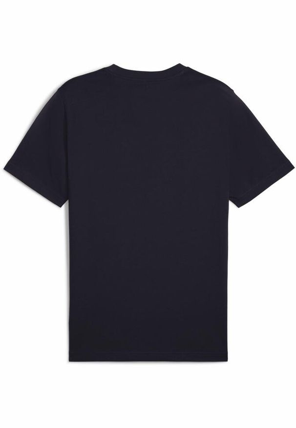 Koszulka męska Puma Ess No.1 Logo Tee. Kolor: niebieski. Materiał: jeans. Długość: krótkie