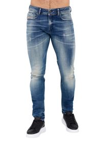 Diesel - DIESEL Niebieskie jeansy męskie 1979 SLEENKER, Rozmiar 36/32. Okazja: na co dzień. Kolor: niebieski. Styl: casual
