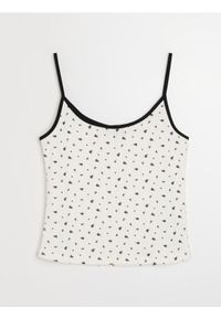 Sinsay - Bawełniana koszulka na ramiączkach - wielobarwny. Materiał: bawełna. Długość rękawa: na ramiączkach #1