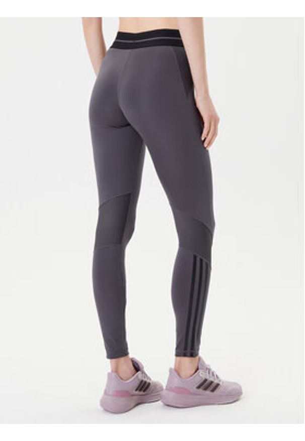 Adidas - adidas Legginsy Hyperglam JN2651 Szary Slim Fit. Kolor: szary. Materiał: syntetyk
