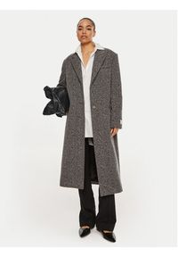 Calvin Klein Płaszcz wełniany Herringbone Single K20K207710 Szary Regular Fit. Kolor: szary. Materiał: wełna #7