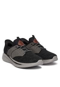 skechers - Skechers Sneakersy Slip-Ins Rf: Slade - Caster 210889/BKGY Czarny. Kolor: czarny. Materiał: materiał #3