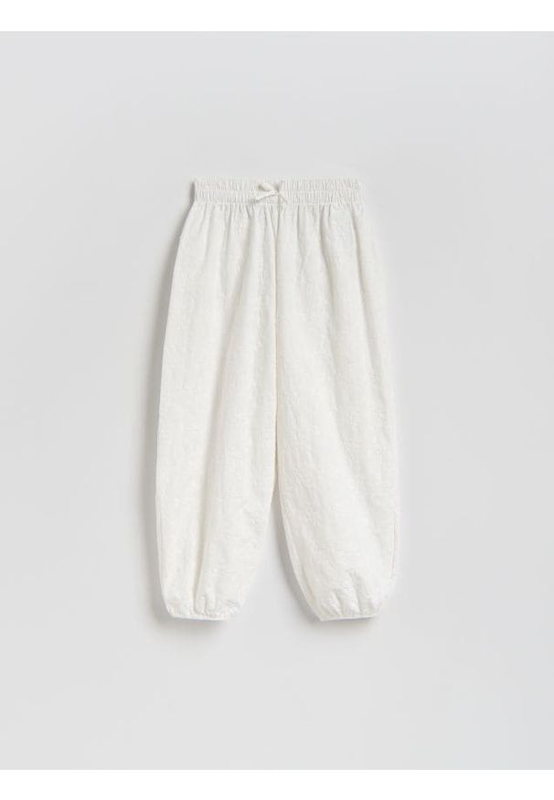 Reserved - Spodnie balloon - złamana biel. Materiał: bawełna