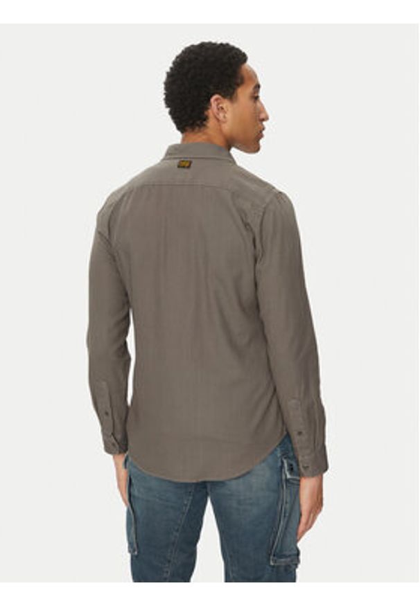 G-Star RAW - G-Star Raw Koszula Marine D24963-D454 C496 Szary Slim Fit. Kolor: szary. Materiał: bawełna. Styl: marine