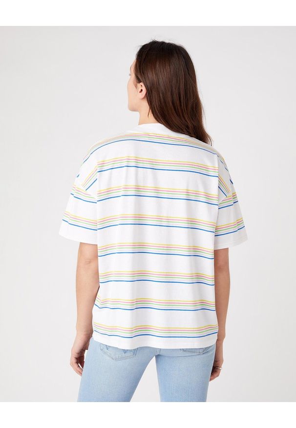 Wrangler - DAMSKI T-SHIRT WRANGLER HIGH NECK GIRLFRIEND WHITE W7Q9GHX12 112132091