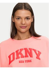 DKNY Sport Bluza DP4T9944 Różowy Loose Fit. Kolor: różowy. Materiał: bawełna. Styl: sportowy #4