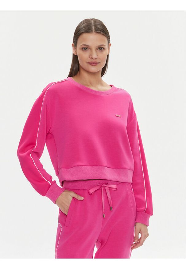 Liu Jo Sport Bluza TA4025 J4616 Różowy Regular Fit. Kolor: różowy. Materiał: syntetyk. Styl: sportowy