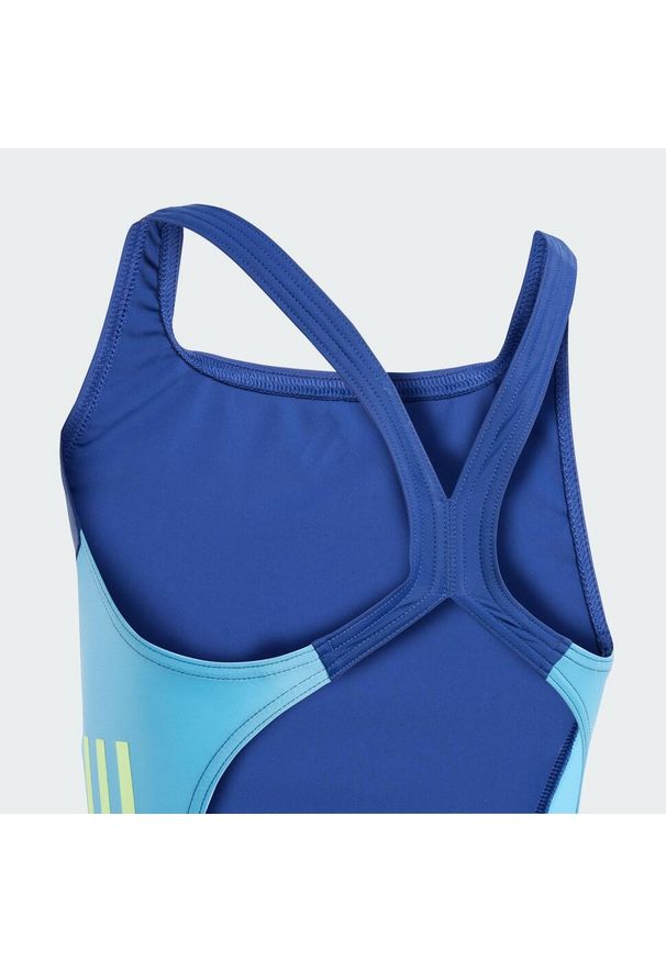 Adidas - Cut 3-Stripes Swimsuit. Kolor: zielony, niebieski, wielokolorowy