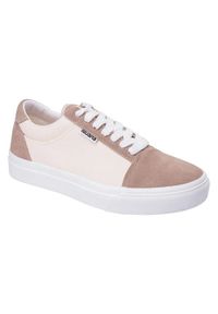 Iguana - Damskie Zamszowe Buty Sportowe Osky. Kolor: różowy, wielokolorowy, biały. Materiał: zamsz. Styl: sportowy #1