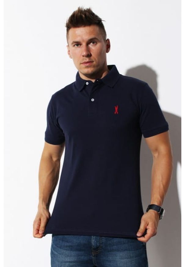 Edward Orlovski - Polo Navy "Red". Typ kołnierza: polo. Materiał: bawełna. Styl: klasyczny, elegancki