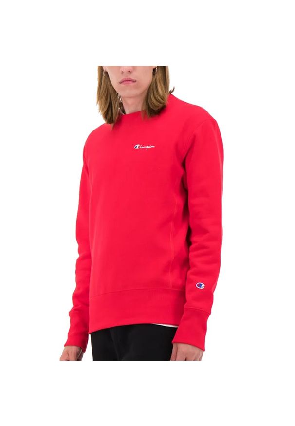 Champion Crewneck Sweatshirt > 213603-RS017. Materiał: bawełna, polar. Długość rękawa: długi rękaw. Długość: długie. Wzór: aplikacja. Styl: klasyczny