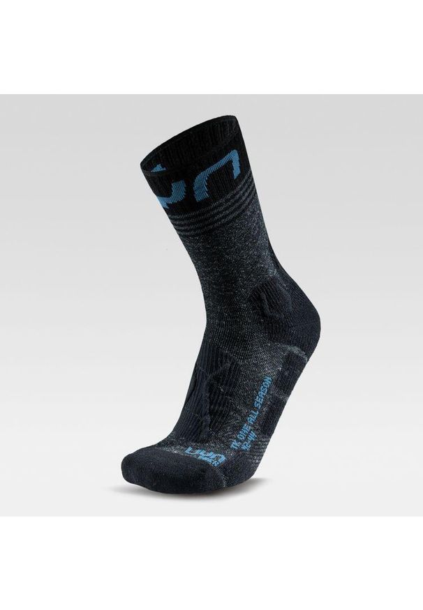 Skarpety merino UYN Trekking One All Season Mid Socks. Kolor: czarny. Sport: turystyka piesza