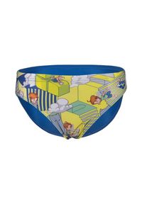 Kąpielówki slipy chłopięce na basen Arena Fantasize Briefs. Kolor: niebieski, wielokolorowy, żółty