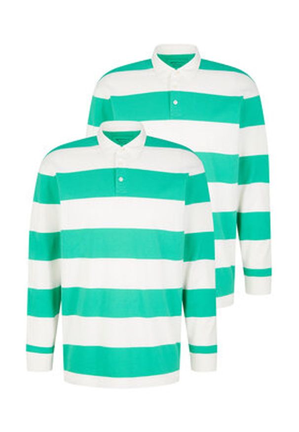 Tom Tailor Denim Polo 1035281 Zielony. Typ kołnierza: polo. Kolor: zielony. Materiał: denim, bawełna
