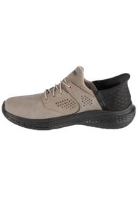 skechers - Buty sportowe Sneakersy męskie, Slip-Ins: Slade - Macklin. Kolor: szary. Sport: turystyka piesza