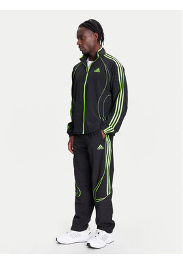 Adidas - adidas Spodnie dresowe Teamgeist adicolor JW5869 Czarny Loose Fit. Kolor: czarny. Materiał: syntetyk
