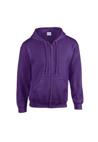 GILDAN - Bluza Z Kapturem Dla Dorosłych Unisex Heavy Blend Full Zip. Typ kołnierza: kaptur. Kolor: fioletowy