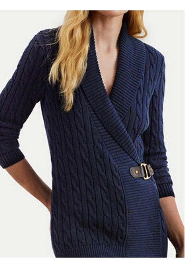 Lauren Ralph Lauren - LAUREN RALPH LAUREN Sweter 200808258005 Granatowy Regular Fit. Kolor: niebieski. Materiał: bawełna