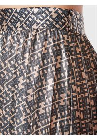 TOMMY HILFIGER - Tommy Hilfiger Spódnica plisowana Monogram Pleated WW0WW37329 Beżowy Regular Fit. Kolor: beżowy. Materiał: syntetyk #5
