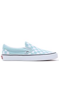 Buty Vans Color Theory Classic Slip-On VN0A7Q5DH7O1 - niebieskie. Okazja: na co dzień. Zapięcie: bez zapięcia. Kolor: niebieski. Materiał: guma. Szerokość cholewki: normalna. Model: Vans Classic #1