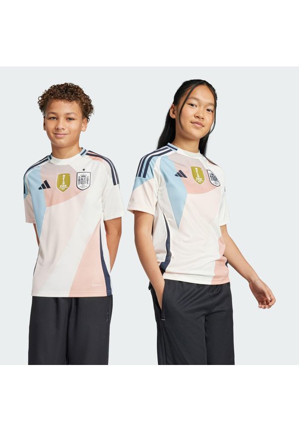 Adidas - Koszulka Spain 25 (Women's Team) Away Kids. Kolor: biały. Materiał: materiał