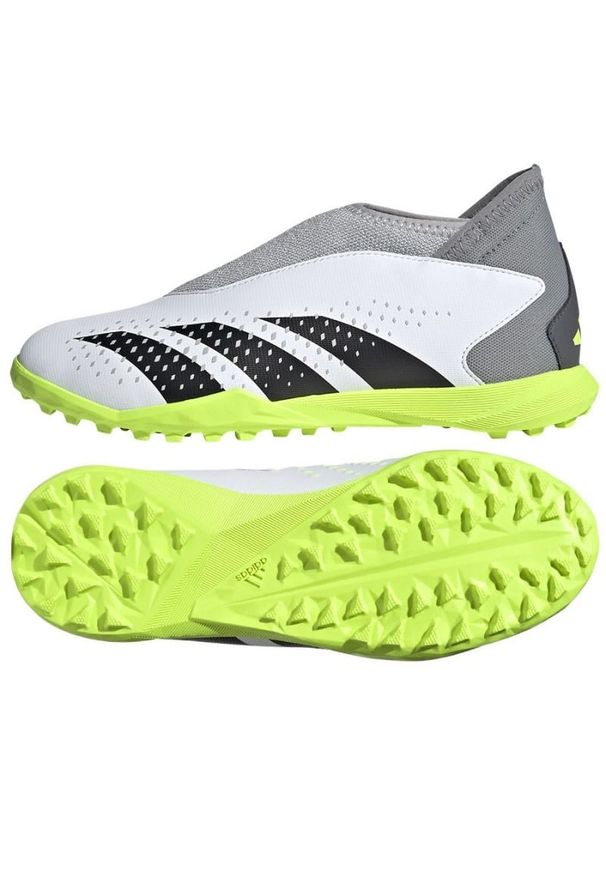 Adidas - Buty adidas Predator Accuracy.3 Ll Tf Jr IE9436 białe białe. Kolor: biały. Materiał: materiał, guma. Szerokość cholewki: normalna