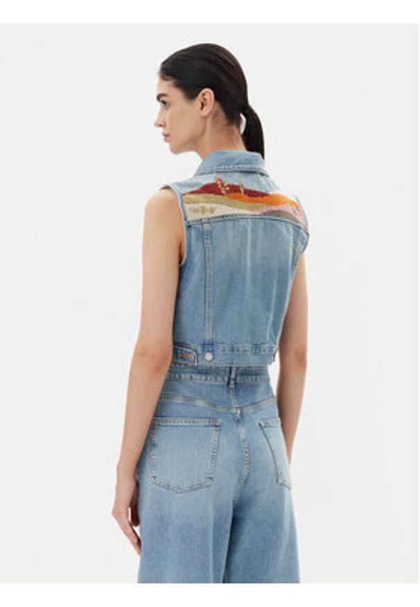 Levi's® Kamizelka 002A7-0000 Niebieski Standard Fit. Kolor: niebieski. Materiał: bawełna, jeans