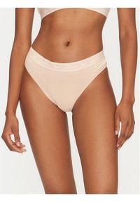 Lacoste Stringi 8F1342 Beżowy. Kolor: beżowy. Materiał: bawełna