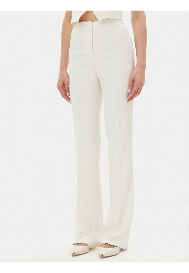 Pinko - PINKO Spodnie materiałowe 104690 A213 Z07 Biały Regular Fit. Kolor: biały. Materiał: wiskoza