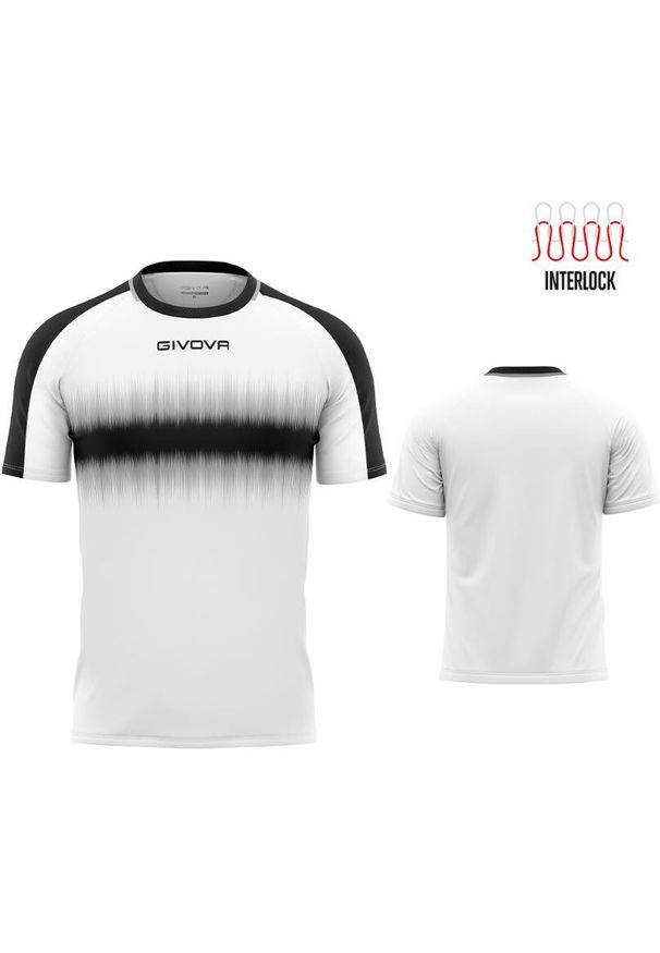 T-shirt Givova Radio Sports w Czarno-Białym - Wygodny i Trwały. Kolor: czarny, biały, wielokolorowy. Materiał: poliester. Sport: fitness, kolarstwo, joga i pilates