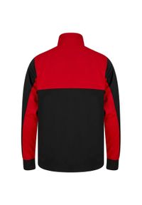 FINDEN & HALES - Męska Bluza Dresowa Z Zamkiem Błyskawicznym W Bloku Kolorystycznym. Kolor: czerwony, wielokolorowy, czarny. Materiał: dresówka