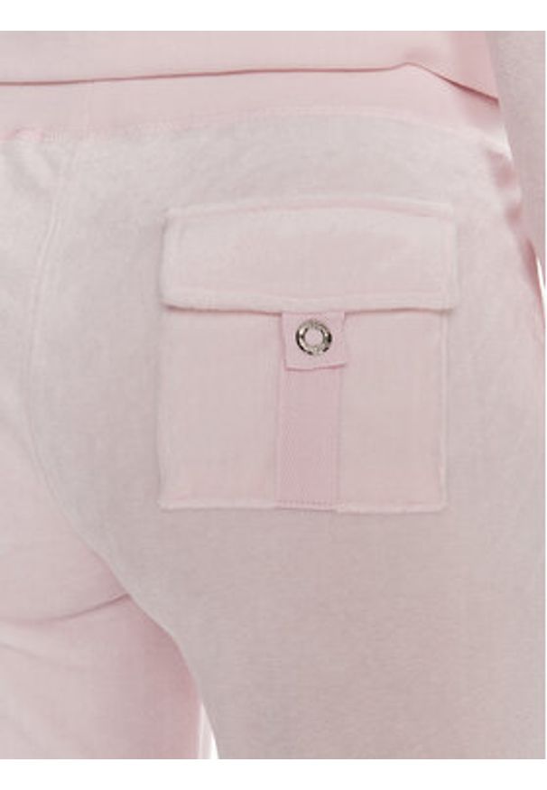 Juicy Couture Spodnie dresowe Heritage Dog JCBBJ223814 Różowy Slim Fit. Kolor: różowy. Materiał: welur, dresówka