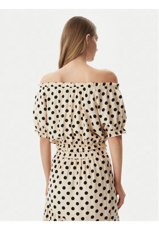 Morgan Bluzka 261-OVITA Beżowy Regular Fit. Kolor: beżowy. Materiał: wiskoza