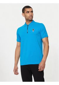 Karl Lagerfeld - KARL LAGERFELD Polo 745400 543221 Turkusowy Regular Fit. Typ kołnierza: polo. Kolor: turkusowy. Materiał: bawełna