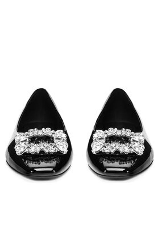 Eva Minge Baleriny SAGE-V1936-65-1 Czarny. Kolor: czarny. Materiał: lakier, skóra