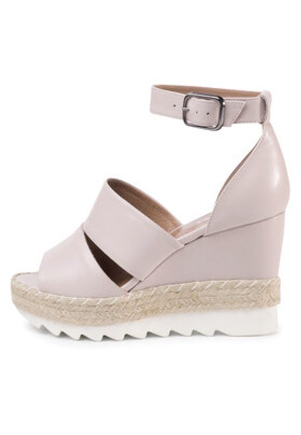 QUAZI Espadryle QZ-15-04-000588 Beżowy. Kolor: beżowy. Materiał: skóra