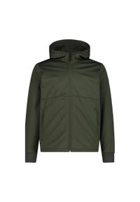 Kurtka męska turystyczna CMP 34A0517. Typ kołnierza: kaptur. Kolor: zielony. Materiał: softshell. Sport: turystyka piesza #1