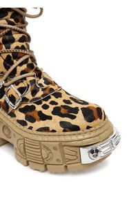 NEW ROCK Trzewiki M-WALL373 Beżowy. Kolor: beżowy. Materiał: skóra. Styl: rockowy #6