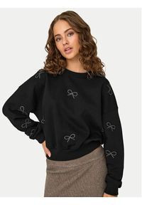 only - ONLY Bluza Berit 15333887 Czarny Regular Fit. Kolor: czarny. Materiał: syntetyk, bawełna #4