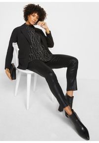 bonprix - Spodnium (2 części). Kolor: czarny. Materiał: wiskoza. Styl: elegancki, klasyczny #3