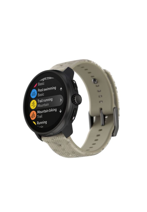 SUUNTO - Suunto Race S Gravel Gray. Rodzaj zegarka: cyfrowe. Materiał: koronka. Styl: sportowy, elegancki, casual