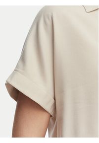 only - ONLY Polo Aris 15364279 Beżowy Loose Fit. Typ kołnierza: polo. Kolor: beżowy. Materiał: wiskoza #6