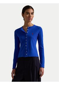 Polo Ralph Lauren Kardigan 211941175007 Niebieski Slim Fit. Typ kołnierza: polo. Kolor: niebieski. Materiał: bawełna #1