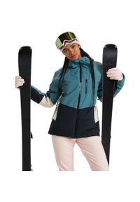 Roxy - Kurtka śnieżna dla Kobiety PEAKSIDE Niebieski. Kolor: zielony. Długość: krótkie. Sezon: zima. Sport: narciarstwo