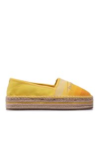 TOMMY HILFIGER - Espadryle Tommy Hilfiger. Kolor: żółty. Wzór: gradientowy