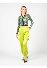 Pinko Spodnie "Panciotto" | 102639 A1AV | Kobieta | Zielony. Stan: podwyższony. Kolor: zielony. Materiał: wiskoza. Styl: retro, klasyczny, elegancki #1