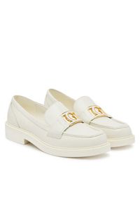 Guess Loafersy FLPSHU LEA14 Écru. Materiał: skóra