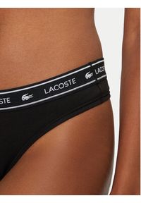 Lacoste Stringi 8F1342 Czarny. Kolor: czarny. Materiał: bawełna