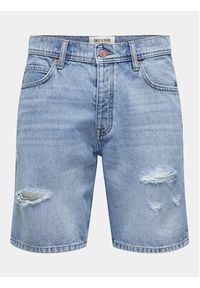 Only & Sons Szorty jeansowe Edge 22029647 Niebieski Straight Fit. Kolor: niebieski. Materiał: bawełna #4